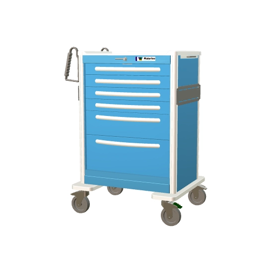 Waterloo Tall 6-Drawer Aluminum Emergency Cart