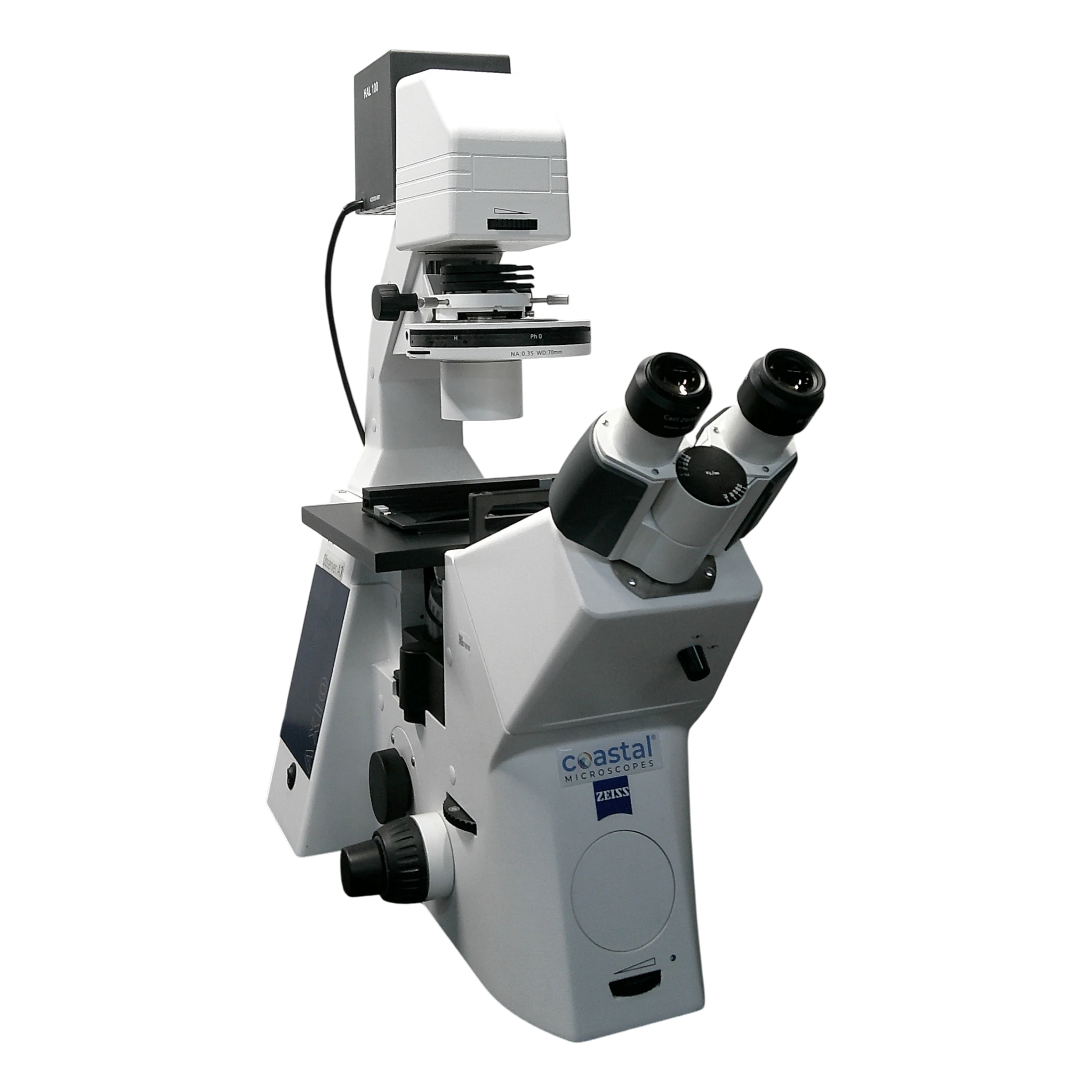 Zeiss Axio Observer A1 Inverted Phase Contrast Fluorescence Microscope