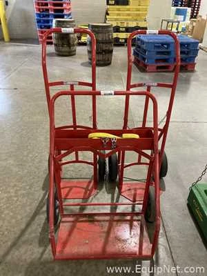 Lot of Three Uline Cylinder Carts