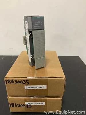 Lot 315 Listing# 1081062 One Lot of Two Allen Bradley 1746-NT4 SLC 500 4-Channel Thermocouple-mV Input Modules