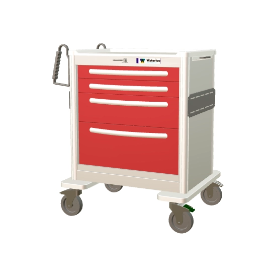 Waterloo Short 4-Drawer Aluminum Emergency Cart