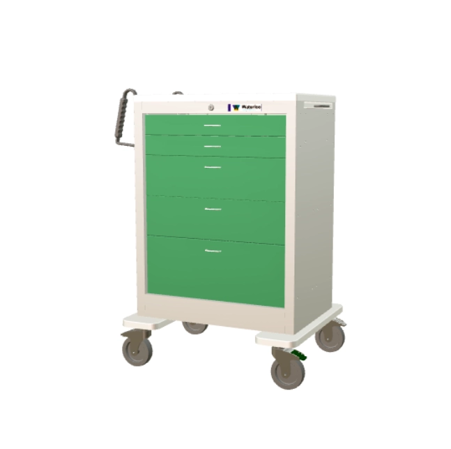 Waterloo 5-Drawer Steel Anesthesia Cart