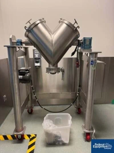 2 Cu Ft Keith Machinery Twin Shell Blender, S/S