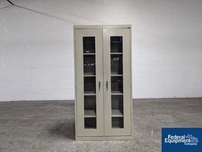 Global Industrial Glass &amp; Steel Storage Cabinet