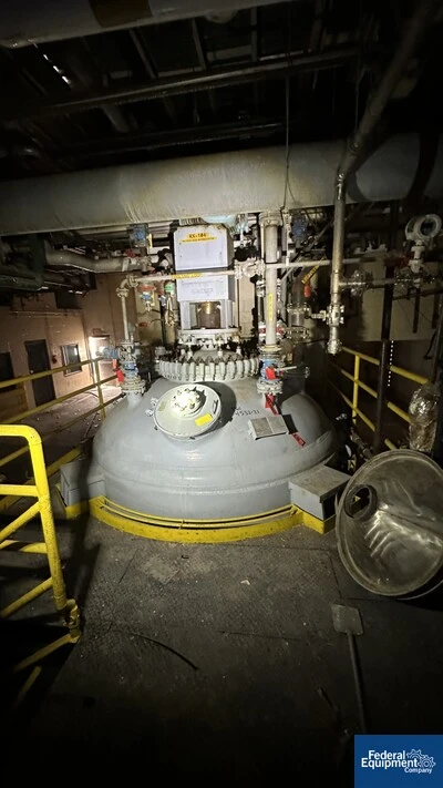 4,000 Gal Pfaudler Glass Lined Reactor, 100/90#