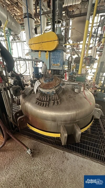 2,000 Gal Pfaudler Glass Lined Reactor, 150/150#