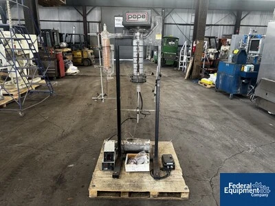 4" Pope Wiped Film Evaporator, Glass and Stainless