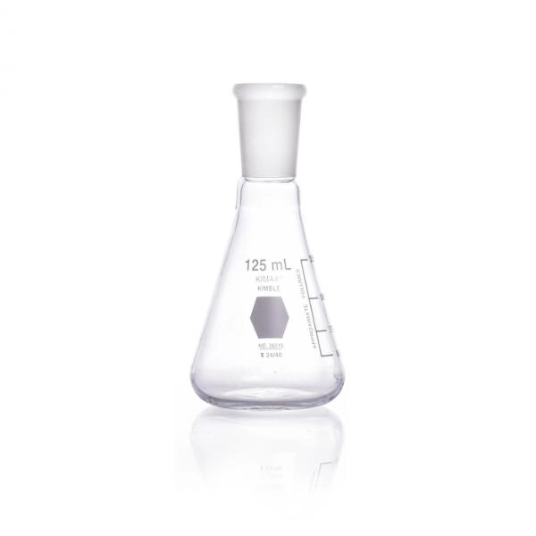 DWK Life Sciences 125 mL Kimble Kimax Jointed Erlenmeyer Flask, 24/40 Cs/12 26510-125