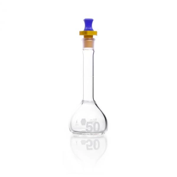 DWK Life Sciences 50 mL Kimble Kimax Volumetric Flask, Class A Cs/6 92812P-50