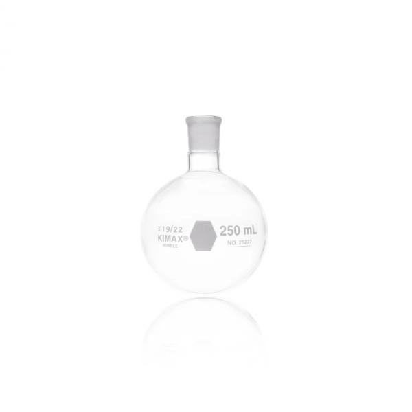 DWK Life Sciences 250 mL Kimble Kontes Round Bottom Short Neck Boiling Flask, 19/22 Cs/12 25277-250
