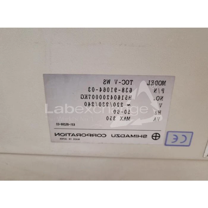 Shimadzu TOC-V ws Total Organic Carbon Analyzer wi