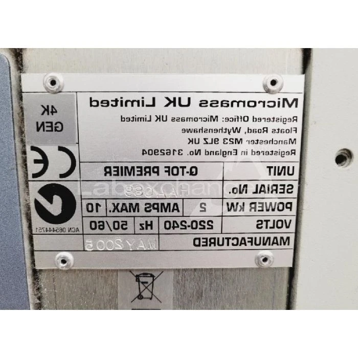 Waters Model Q - Tof Premier Mass Spectrometer Lab