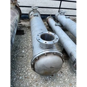 Used 340 Sq Ft Kam Thermal Stainless Steel Shell &amp; Tube Heat Exchanger For Sale