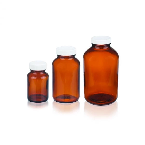 DWK Life Sciences 2oz Wheaton Wide Mouth Type III Amber Packer, Poly-Vinyl, Cs/216 W216955