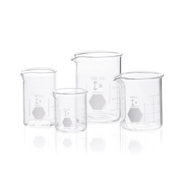 DWK Life Sciences 20 mL Kimble Kimax Griffin Beakers Cs/48 14000-20