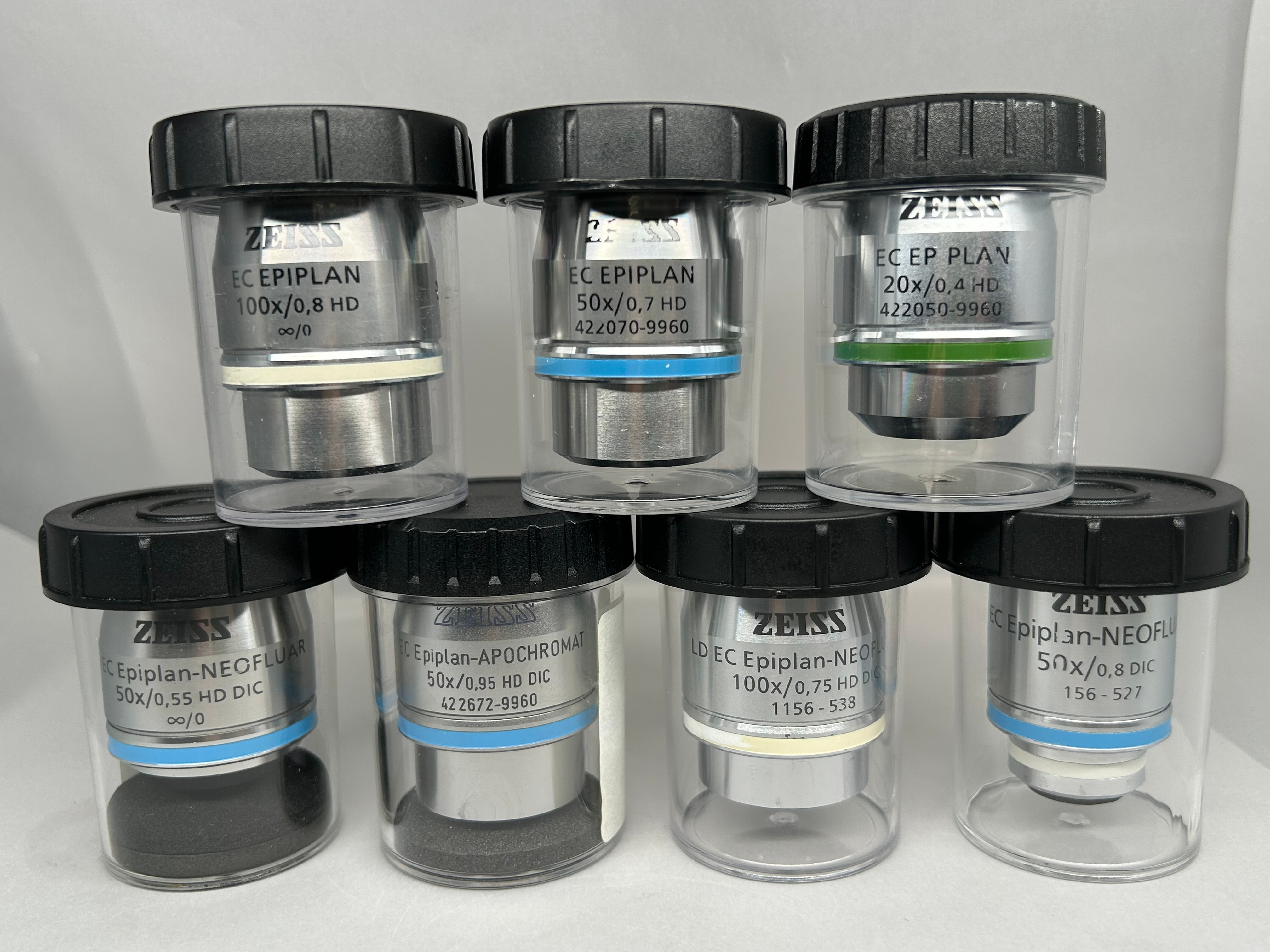 Zeiss LD EC Epiplan NEOFLUAR 50x0.55 /100x/0.75 EC Epiplan APOCHROMAT 50x/0.95 HD/EC EPIPLAN  20X 50X 100X HD Objectives