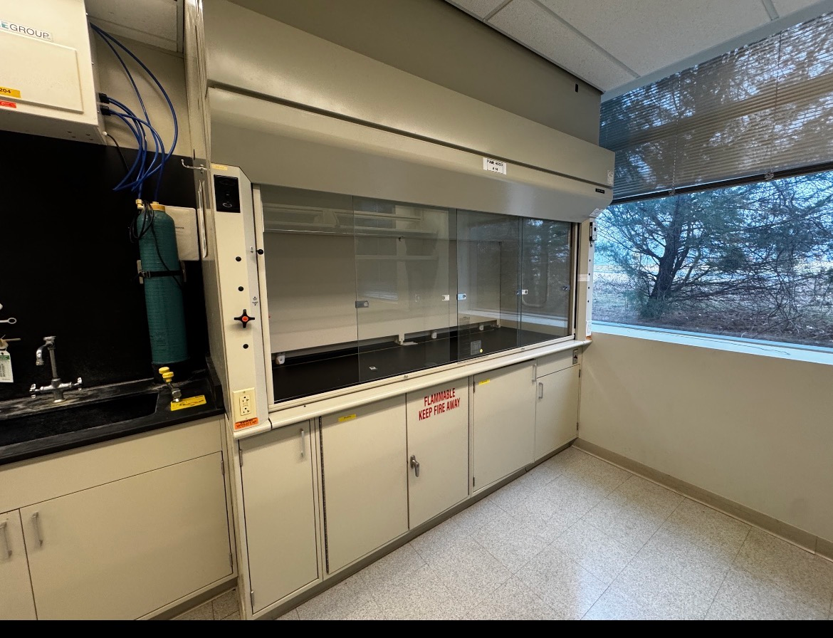 Fischer Hamilton 8’ Fume Hood with Flammable Liquid Cabinets 