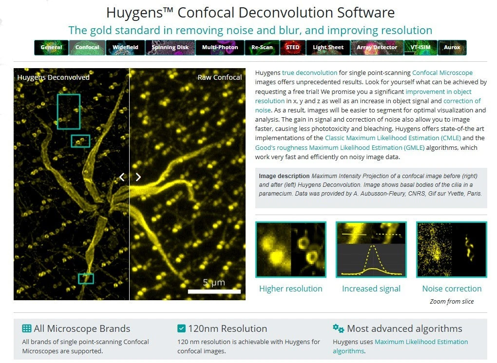 Scientific Volume Imaging Huygens Confocal Deconvolution Software: The ...