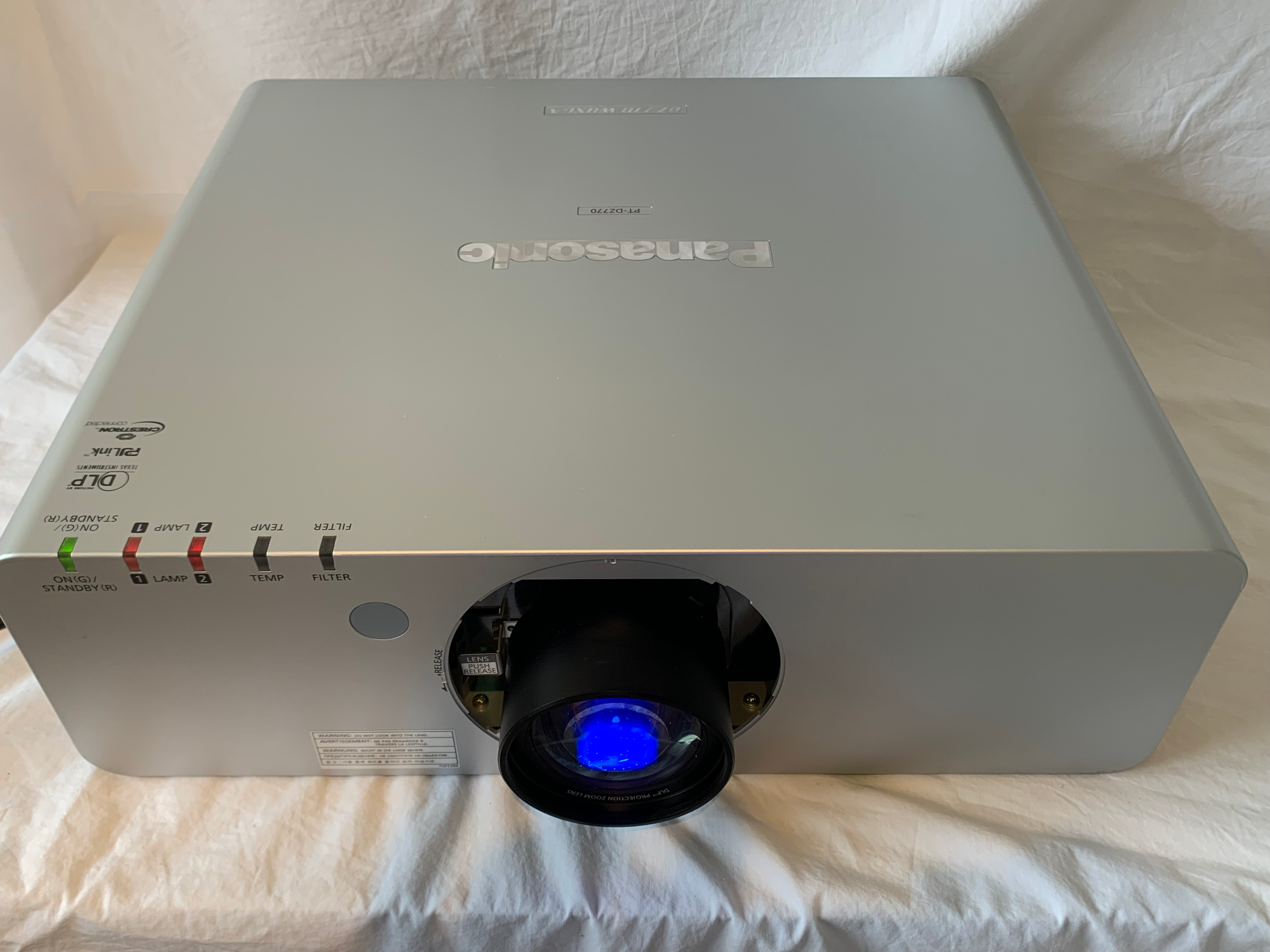 Panasonic PT-DZ770ELS 7000lm WUXGA DLP Projector ET-DLE150 Lens Tested 4301h