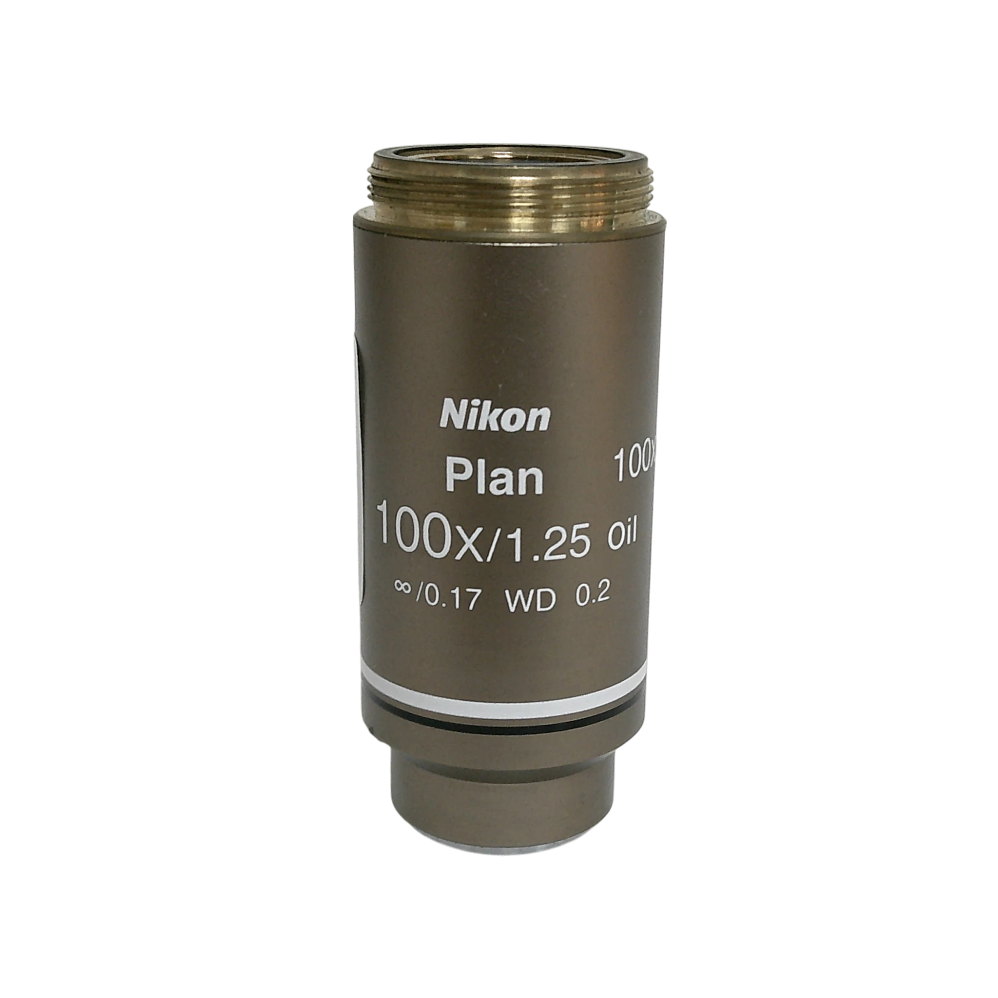 Nikon Plan 100x/1.25 Oil M25 Thread Size Microscope Objective | LabX.com