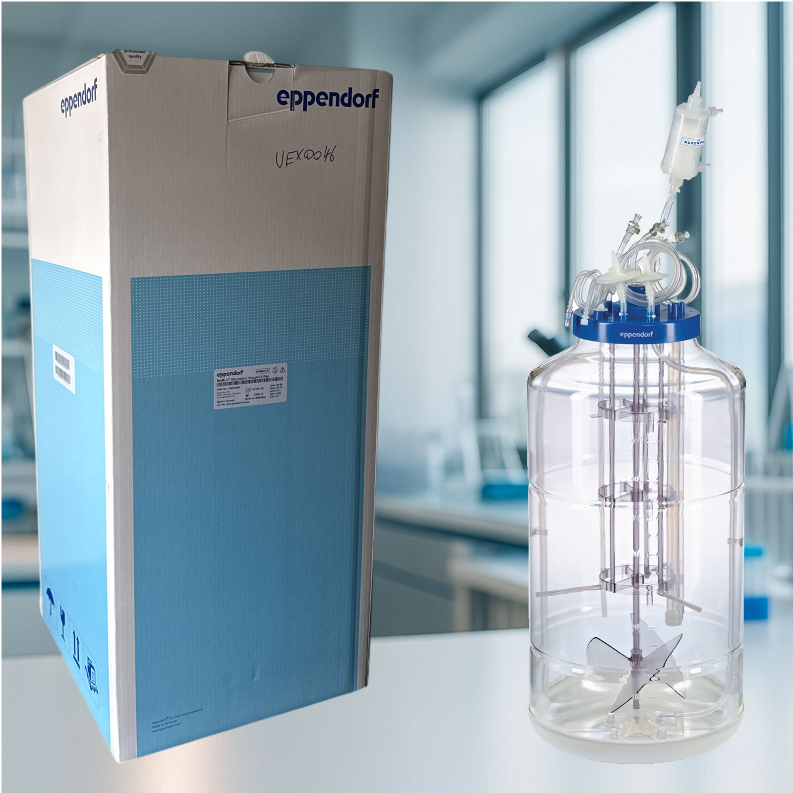 Eppendorf BioBLU® 50c Single-Use Bioreactor, 1 L, Sterile, X-Ray Irradiated – Exp. 30-Apr-2027