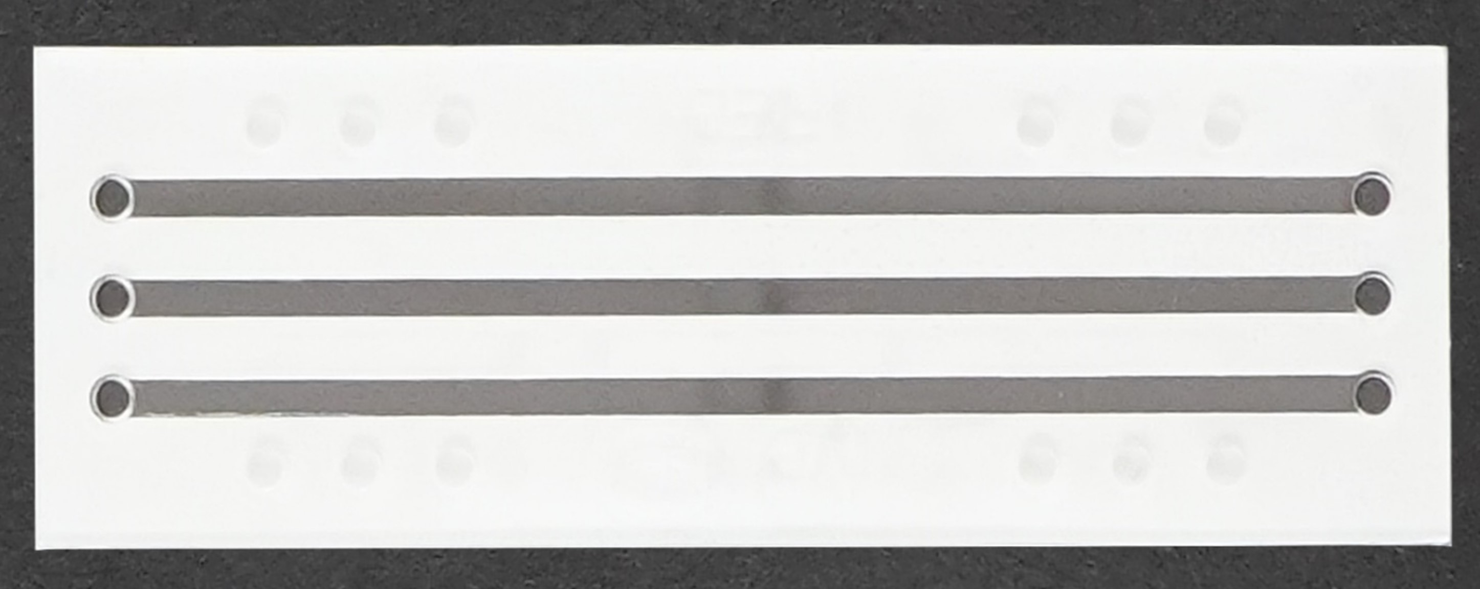 3 Long Channels microfluidic Reagent Reaction Testing chip | Microfluidic Chip for Laboratory | Lab on chip