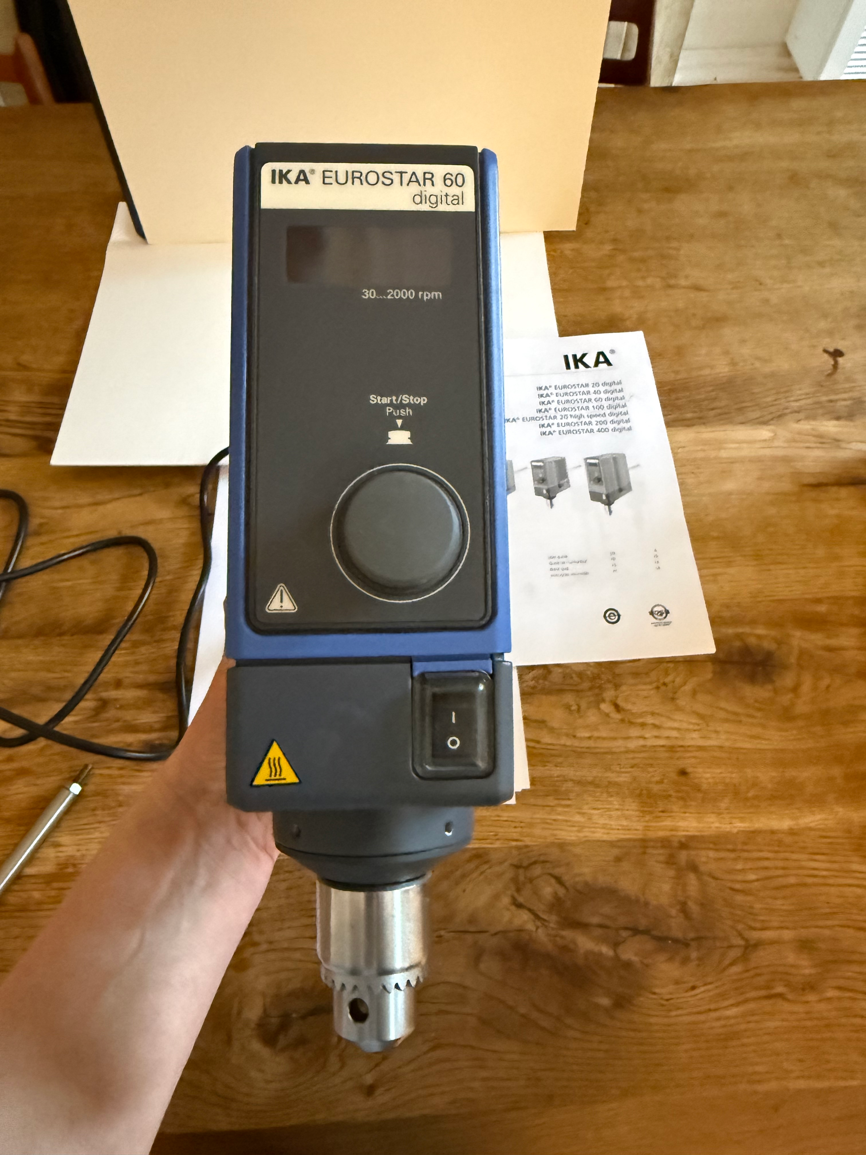 Like new:  IKA Overhead Stirrers EUROSTAR 60 digital