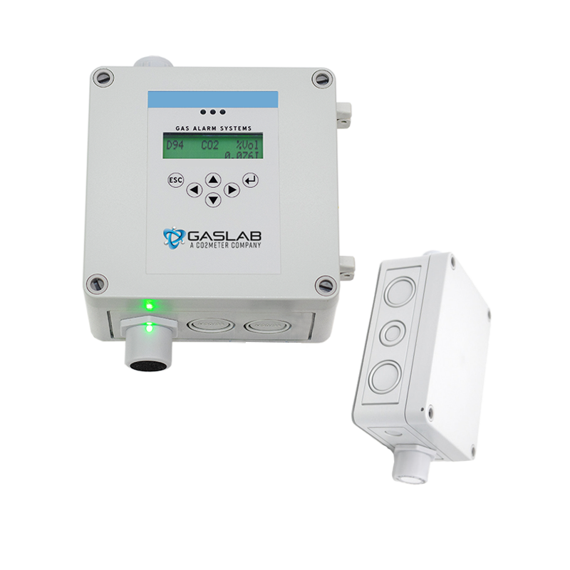 Carbon Dioxide (CO2) Fixed Gas Detector w/ Remote Sensor (0-5%)