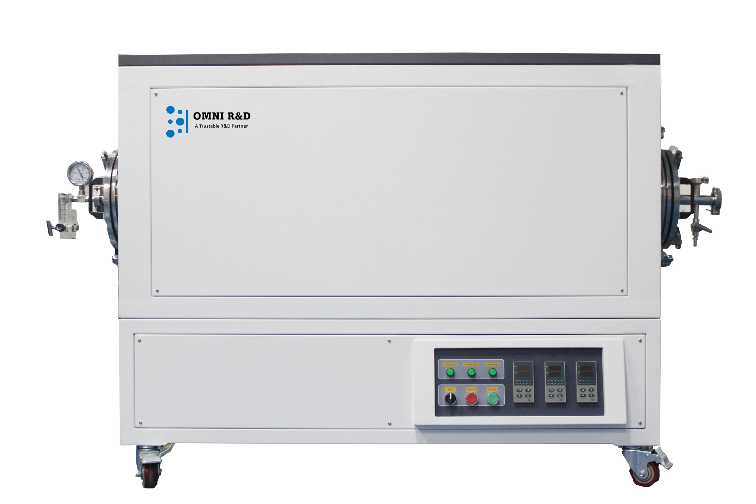 Omni R&D 1100°C Three-Zone Large-Diameter Vacuum Tube Furnace – Ø11" Tube – ORDTF1100C-III