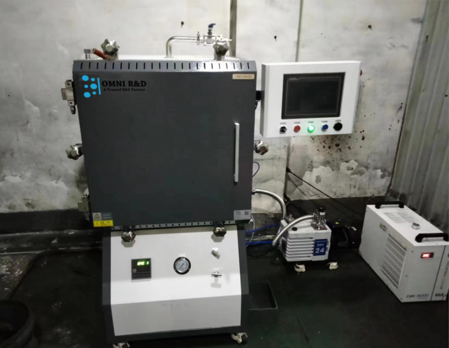 Omni R&D 1750°C High-Temperature Inert & Vacuum Atmosphere Box Furnace – 18.7 Liter Chamber – ORDZMF-1750C-III