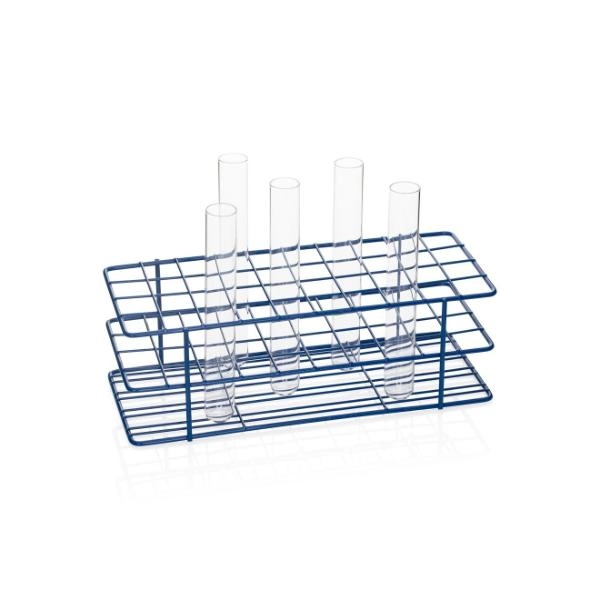 United Scientific Coated Wire Rack, 16-20 mm Tubes, 40 Place, Blue (Qty ...