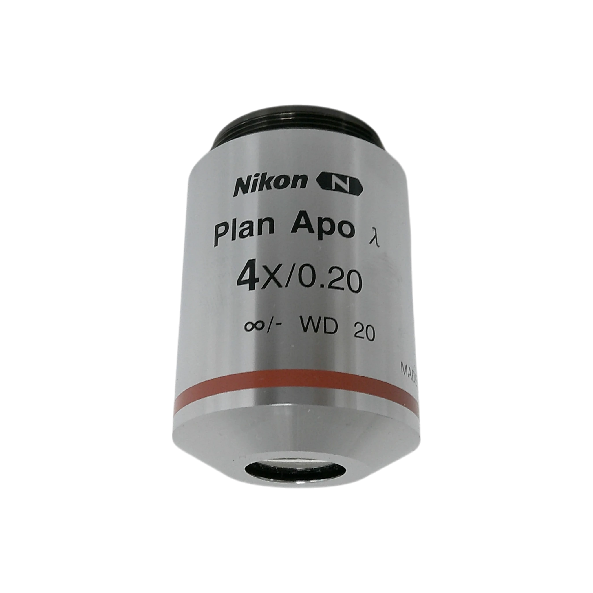 Nikon Plan Apo Lambda 4x/0.2 M25 Thread Size Microscope Objective ...