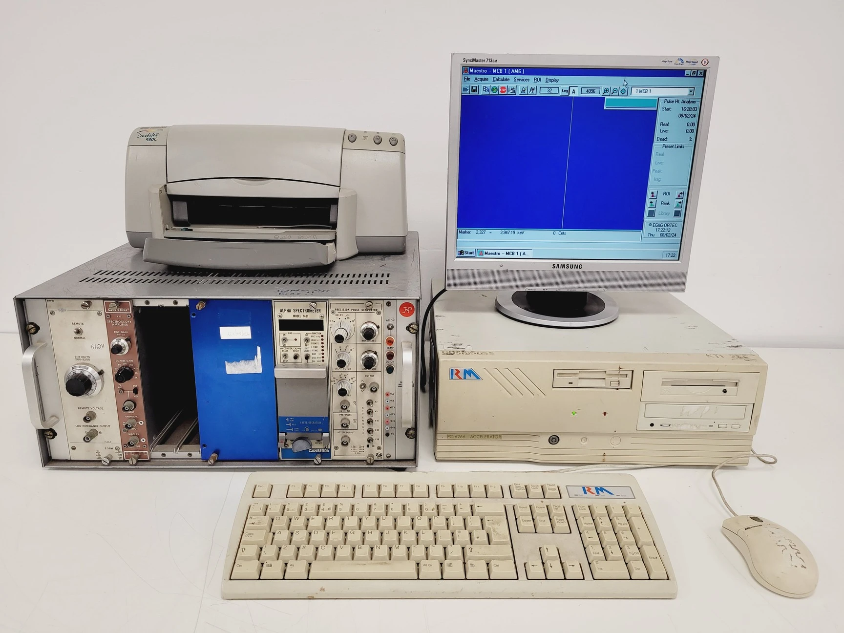 Ortec Aplha Spectrometer 7401, Panax Nim EHT-10, Ortec 471 w/ Maestro ...