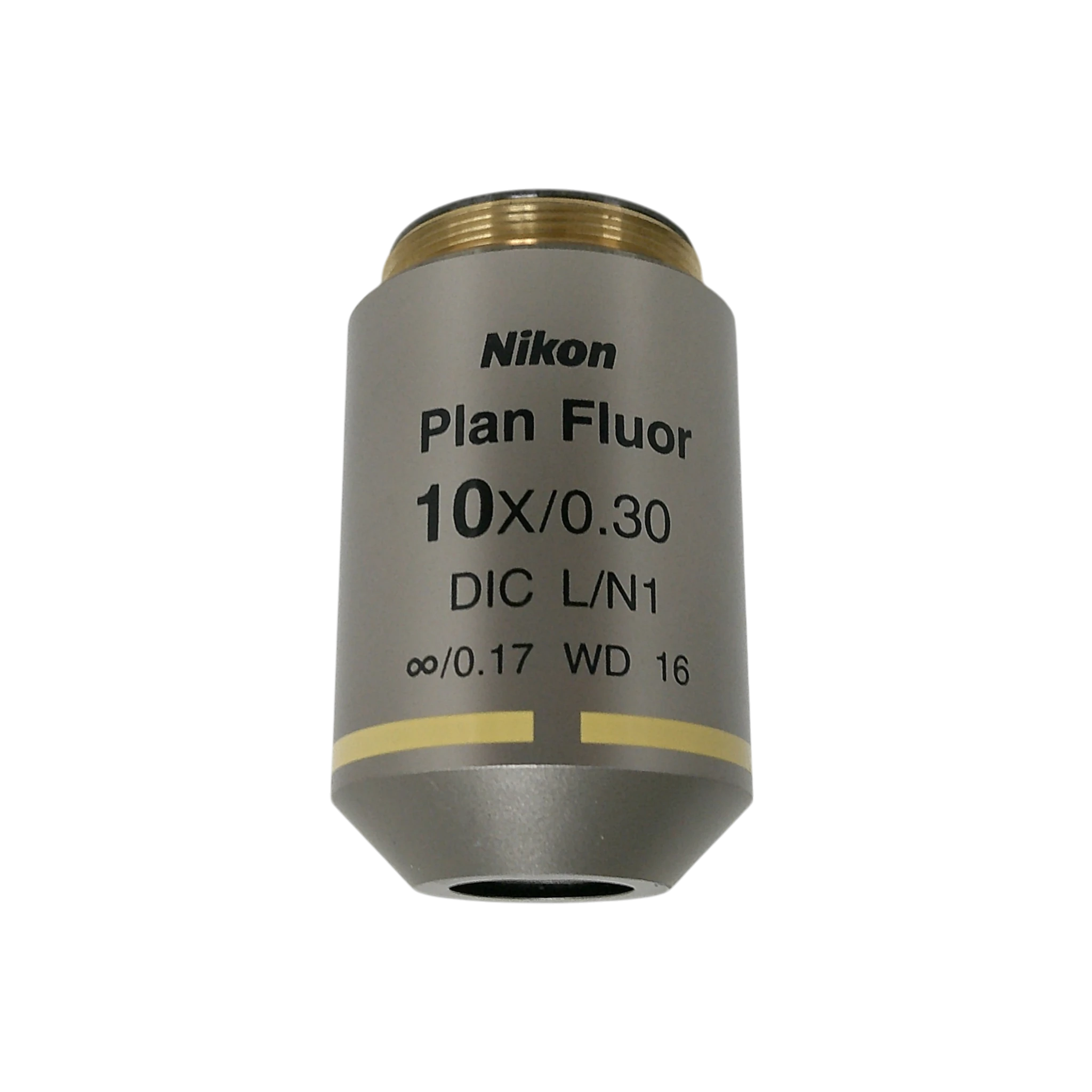 Nikon Plan Fluor DIC L/N1 10x/0.30 M25 Thread Size Microscope Objective ...