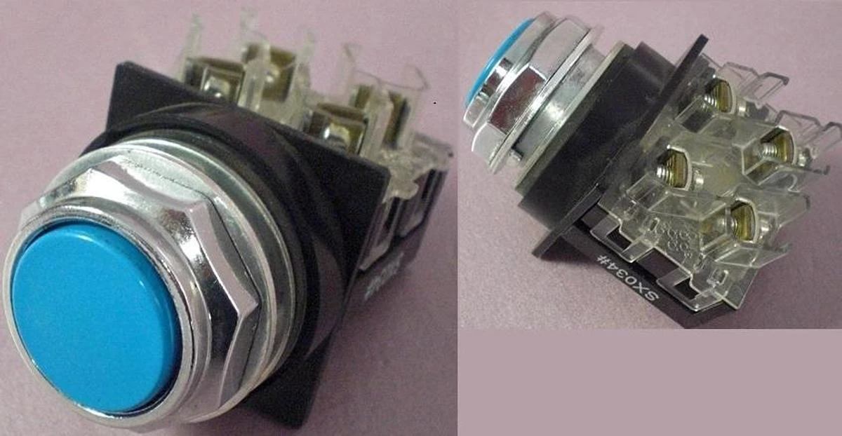 QTY. 1. BLUE PUSH BUTTON SWITCH NEMA 600 | LabX.com