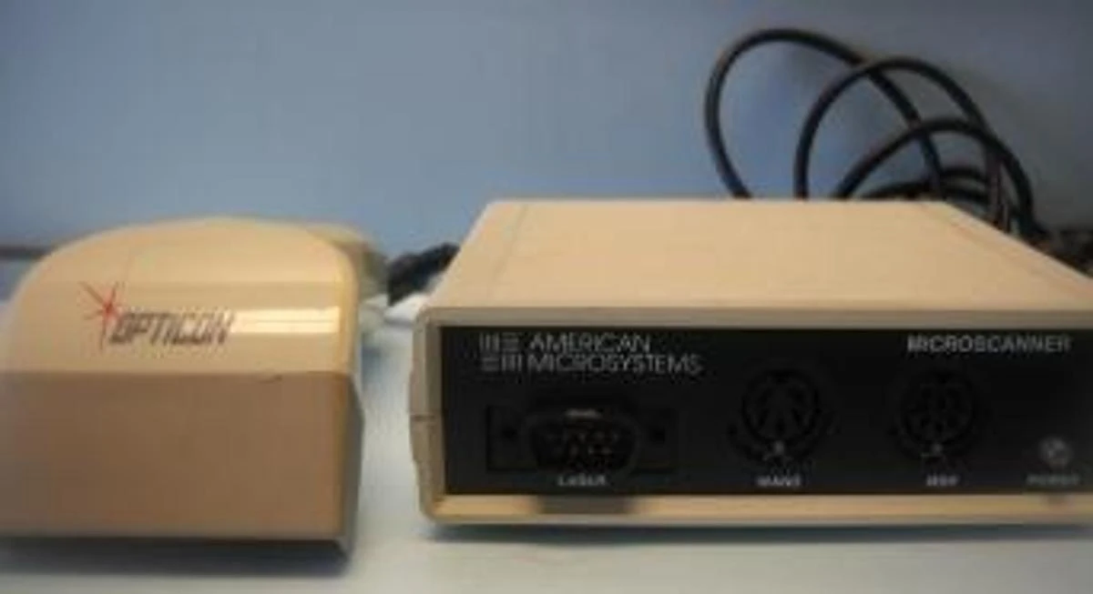 QTY. 1. AMERICAN MICROSYSTEMS MICRO SCANNER RS-23Z SERIAL PORT WITH ...