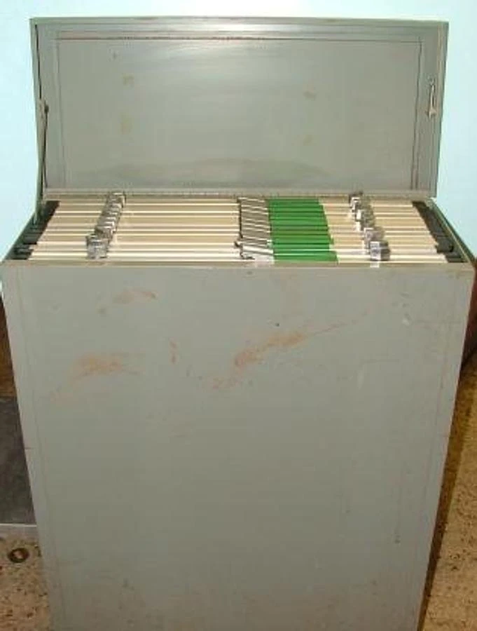 Single File Slots QTY. 1. BLUE PRINT FILE CABINET 28X12X42 13 SLOTS FOR BLUE PRINTS ...