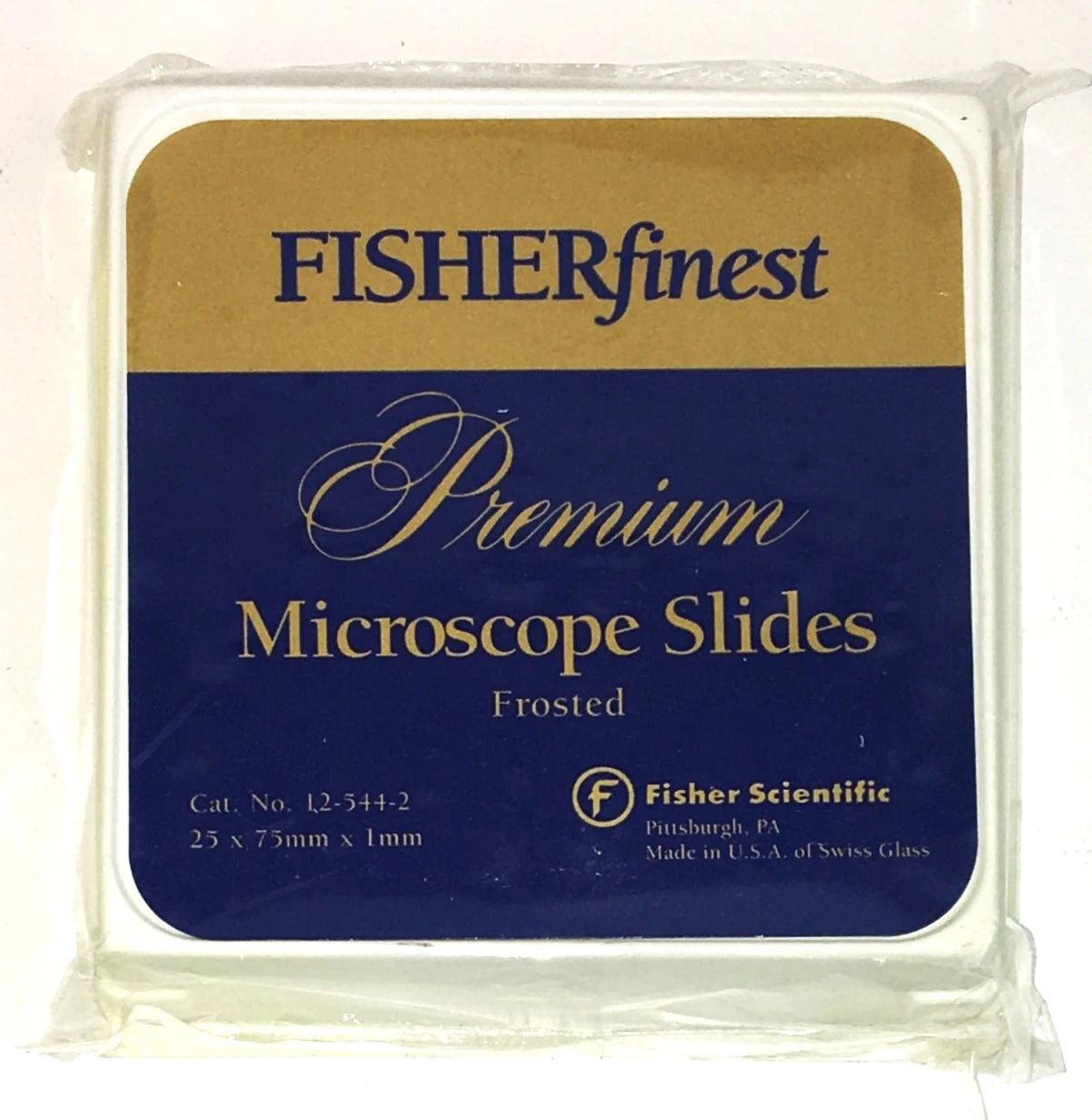 Fisherbrand 12-544-2 Premium Frosted Microscope Slides - 75mm x 25mm x ...