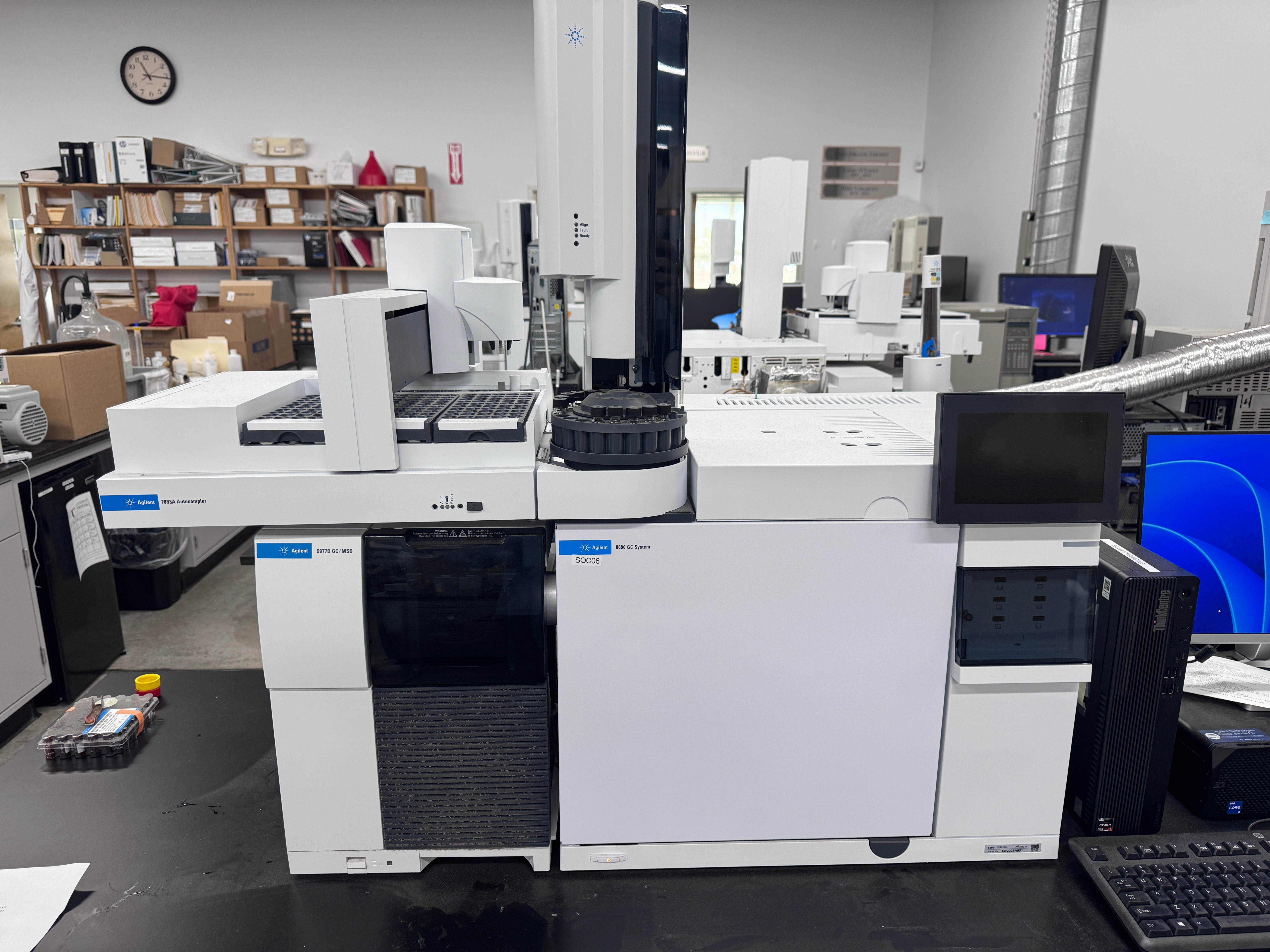 2021 Agilent 8890 / 5977b GCMS with 7693 Autosampler and Tower