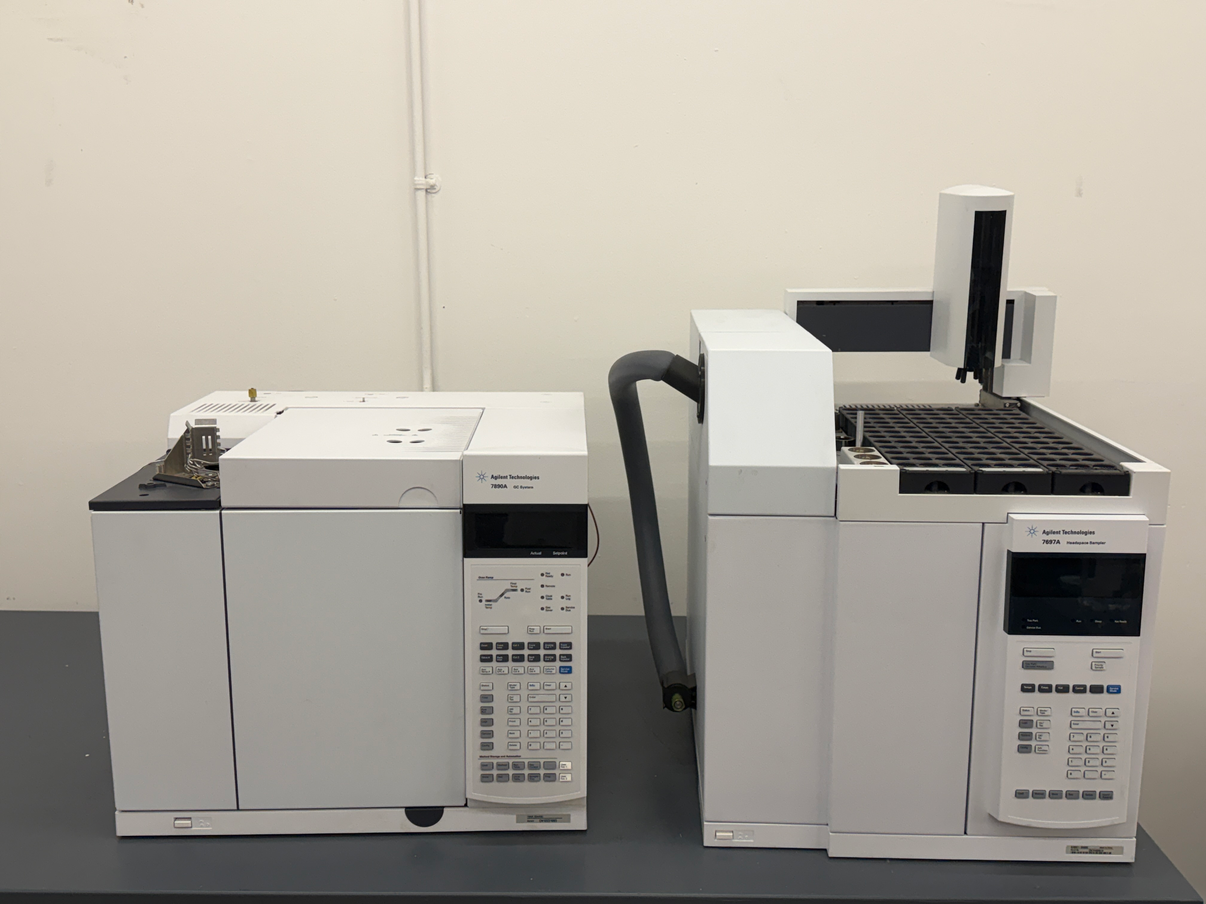 Agilent 7890A GC-FID with 7697A 111 Vial Headspace Autosampler
