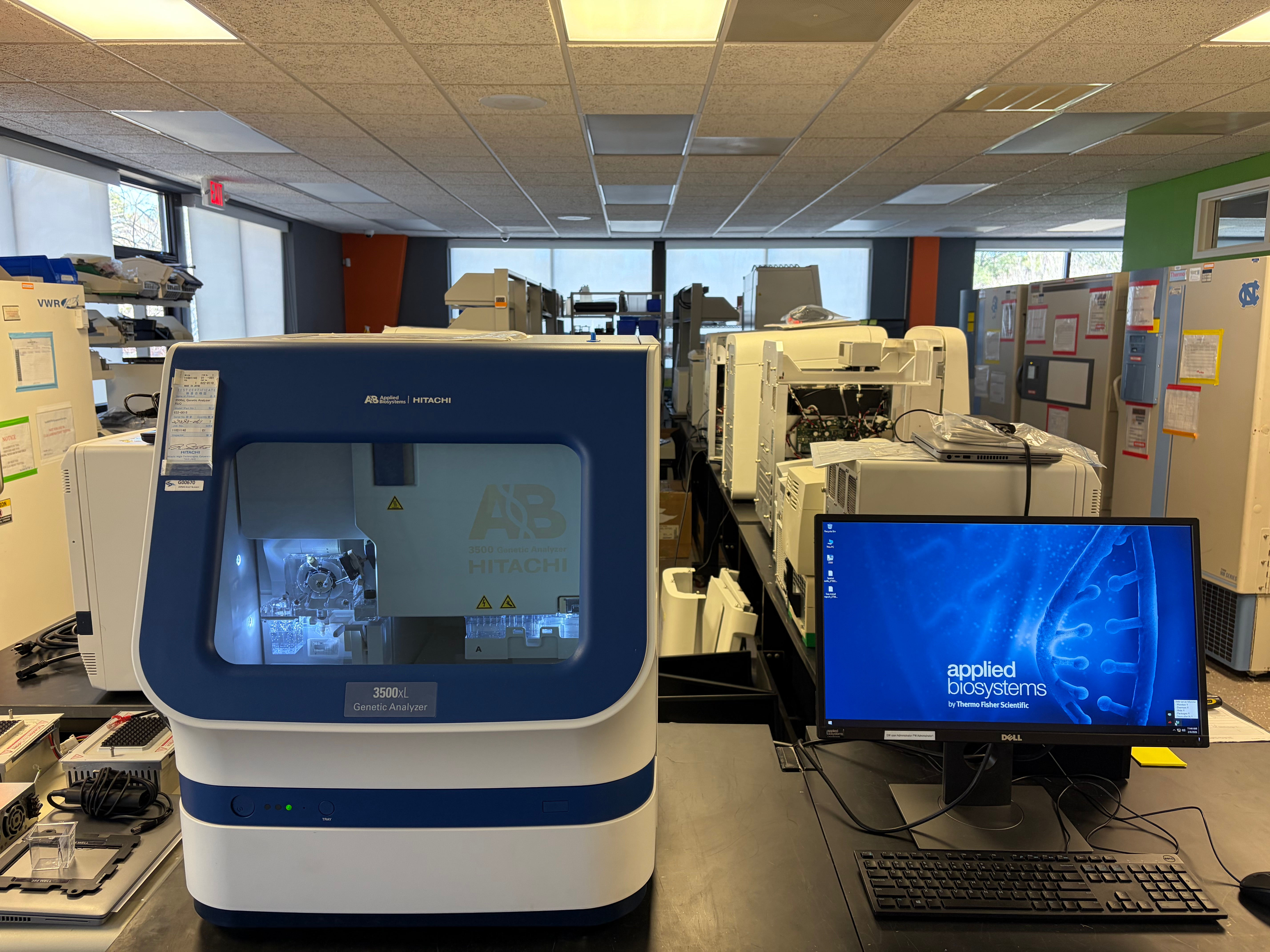 ABI 3500xl 24 Cap Array Capillary DNA Genetic Sequencer- New Performance Testing, Low Laser Hrs!