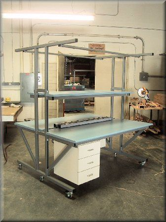 Double-Sided Workstation from RDM Industrial
