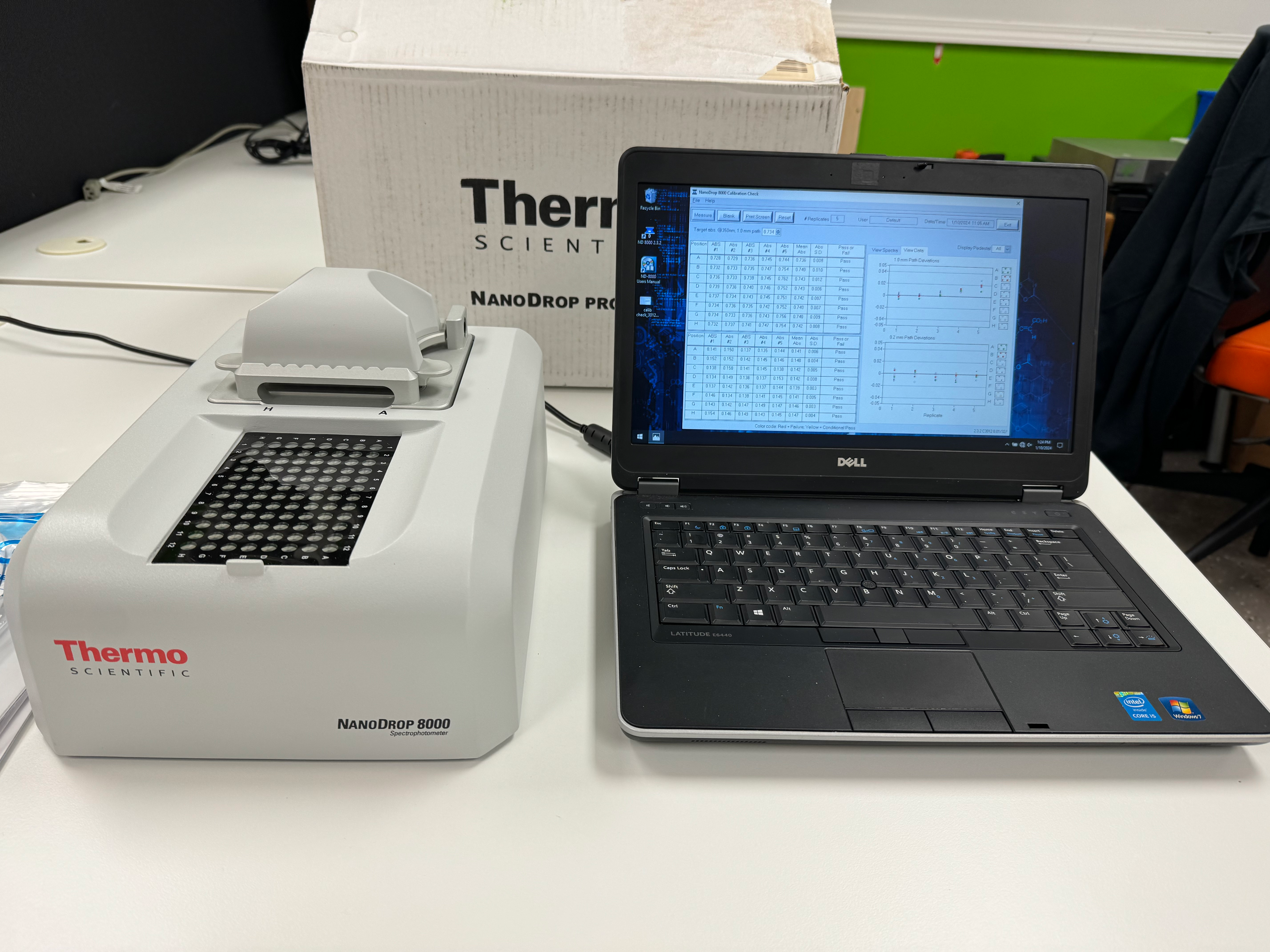 Thermo NanoDrop 8000 Spectrophotometer-Brand New Year 2023