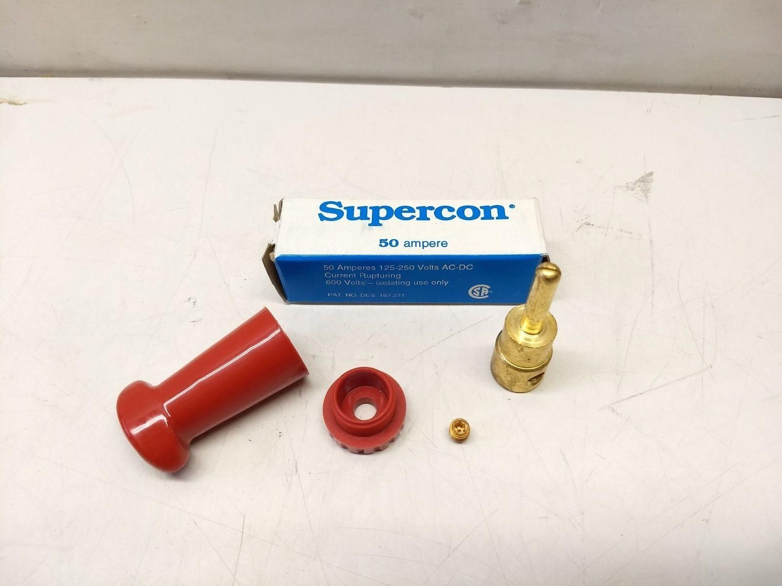Superior Electric Supercon PP50GR Socket Plug Connector 50A Red