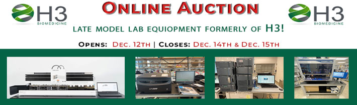 Major Auction - Late Model Lab Equipment Formerly of H3 Biomedicine!