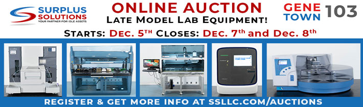 Auction: Genetown 103 Late Model Lab and Analytical Equipment